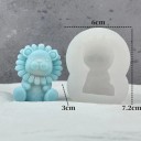 Silikonová forma na lva 6 x 3 x 7,2 cm Malá forma ve tvaru sedícího lva pro výrobu svíček a odlitků 2