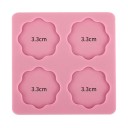Silikónová forma na pečate 4 dutinky 3,3 cm Forma 8 x 8 cm Pre vylievanie voskových pečatí do formy na oznámenie 2