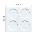 Silikonová forma na pečetě 4 dutinky 3,3 cm Forma 8 x 8 cm Pro vylévání voskových pečetí do formy na oznámení 2