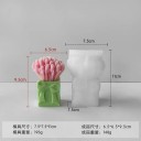 Silikónová forma na výrobu mydla 11 x 7,5 cm Kytica tulipánov v darčekovej krabičke Ručná výroba mydla sviečok odlievanie 2
