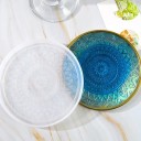 Silikonová formička na pryskyřici 10,5 x 1 cm Kulatá forma s mandalovým vzorem na odlitky tácky podložky dekorace ruční tvoření 1