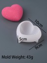 Silikonová formička na svíčku Srdce 9 x 10 cm Velká forma s reliéfem Ruční výroba svíček Pečení Čokoláda Mýdlo Dekorace 4