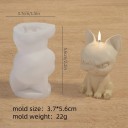 Silikonová formička na svíčku ve tvaru naštvaného psa buldočka 3,7 x 5,6 cm Forma na výrobu svíček mýdla čokolády a kreativních dekorací 2
