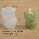 Silikonová formička na svíčku ve tvaru psa mopsíka 4,3 x 5,6 cm Forma na výrobu svíček mýdla čokolády a originálních dekorací 2