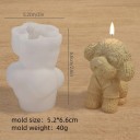 Silikonová formička na svíčku ve tvaru pudla v saku a košili 5,2 x 6,6 cm Forma na výrobu svíček mýdla čokolády dekorací 2