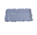 Silikonová formička na tác pryskyřice 30,5 x 17 cm Obdélníková forma na odlitky Pryskyřicový tác Podnos Dekorace 1