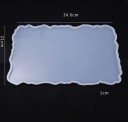 Silikonová formička na tác pryskyřice 34,6 x 21 cm Obdélníková forma na odlitky Pryskyřicový tác Podnos Dekorace 2