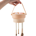 Silikonová miska na čištění štětců s držákem na sušení závěsný design pro makeup štětce a kosmetické houbičky 3