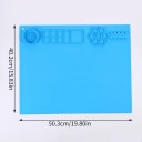 Silikonová výtvarná podložka 50,3 x 40,2 cm Paletky na míchání barev i kalíšek na vodu Otvory na štětce Ochrana stolu při malování 5