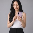 Silikonové pouzdro pro Samsung Galaxy S24+ S motivem kreslených květin Ochrana fotoaparátu Kryt na mobil Květy a lístky 12