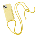 Silikónové puzdro Crossbody so šnúrkou pre iPhone 17 Air Priehradka na kartu Ochranný obal proti pádu Ľahký dizajn 7
