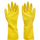 Silikonové rukavice na mytí nádobí voděodolné velikost S šířka dlaně 6,5–8 cm žluté pro kuchyňské čištění a domácí práce 1