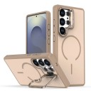 Silikónový kryt pre Samsung Galaxy S24+ S vyklápacím stojanom Podpora magnetického nabíjania Ochranný obal na mobil 4