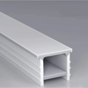 Silikónový LED profil 16 x 16 mm Biele lemovanie 20 mm Dĺžka 1 m Ohybný S difuzorom Zápustná montáž do drážky Pre LED pásku Bez LED pásku 1
