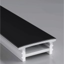 Silikónový LED profil 20 x 10 mm Čierny lem 24 mm Dĺžka 1 m Ohebný S difuzorom Zápustná montáž do drážky Pre LED pásku Bez LED pásku 1