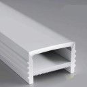Silikónový LED profil 30 x 20 mm Bez lemu Dĺžka 1 m Ohybný S difuzorom Biely Zápustná montáž do drážky Pre LED pásik Bez LED pásika 1