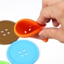 Silikonový podtácek ve tvaru knoflíku 5 kusů 5