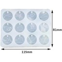 Silikonowa foremka na żywicę 11,5 x 8,1 cm Forma na odlewy okrągłe płytki z motywem gwiaździstego nieba Ręczne tworzenie zawieszek 2