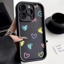 Silikonowy etui na Samsung Galaxy A36 5G z kolorowymi serduszkami Odporne Podwyższone krawędzie wokół wyświetlacza Kontur i pełne serduszka Ochrona kamery 5