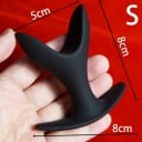 Silikonowy korek analny rozmiar S w kształcie otwartego dzioba z uchwytem w kształcie kotwicy, ergonomiczny kształt, miękki, elastyczny materiał 2
