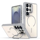 Silikonowy pokrowiec dla Samsung Galaxy S24 z wyklapaną podstawką Wsparcie dla ładowania magnetycznego Ochronny etui na telefon 10