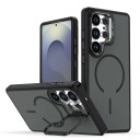 Silikonowy pokrowiec dla Samsung Galaxy S24+ Z wyklapaną podstawką Wsparcie dla ładowania magnetycznego Ochronny futerał na telefon 14