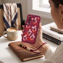 Silikonowy pokrowiec z paskiem na nadgarstek Samsung Galaxy A36 5G Wytrzymały Motyw wiśni i kokardek Wzmocnienia wokół obiektywów Ochronny etui 5