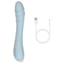 Silikonowy wibrator 20x3 cm z realistyczną główką prawdziwego penisa, regulowany kształt, 10 trybów wibracji, ładowanie przez USB Dyskretne 2