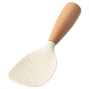 Silikonrissked för kök 21 x 7,5 cm Non-stick träsked värmebeständig köksredskap med halkfritt handtag 5