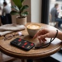 Silikonskal med handledsrem för Samsung Galaxy A36 5G Hållbar Röd och leopardkörsbär med rosetter Svart Kameraskydd Skal 4