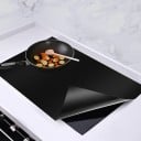 Silikonunterlage für Induktion, kratzfest, 54×90 cm, hitzebeständig bis 230 °C, schwarz für Kochfelder 2