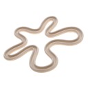 Silikonunterlage für Tassen geometrisches Design hitzebeständige rutschfeste Unterlage 16,5 × 16,5 × 0,9 cm silikonische Tischunterlage 8