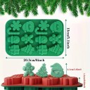 Silikonvorm voor kerstchocolade 20,3 × 13 cm 7 vormen Herbruikbare vorm van eco-siliconen voor pralines, ijs en bakken 7