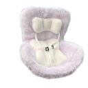 Silla de auto para muñecas 17 cm Silla mini de felpa Varios colores Adorable decoración para el salpicadero del coche Adorno original 1