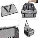 Silla de auto para perro pequeño Caja plegable para coche con sujeción en el reposacabezas Cinturón de seguridad con mosquetón Tela Oxford 40 x 30 x 3