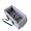 Silla de auto portátil para perros y gatos 47 x 22 cm, transportín seguro y cómodo para animales pequeños y medianos en el coche 1