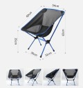 Silla de camping plegable ligera 65 x 60 x 54 cm Altura del asiento 35 cm Estructura de aluminio Tela Oxford con malla Silla portátil para exteriores 4