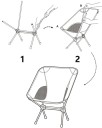 Silla de camping plegable ultraligera para exteriores 54 x 67 x 62 cm Altura del asiento 34 cm Capacidad de carga 150 kg Poliéster con malla 3