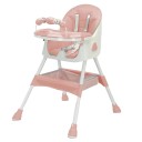 Silla de comedor plegable para bebé 94x70x65 cm para niños a partir de 6 meses con alfombrilla antideslizante y soporte para juguetes Alimentación de fácil limpieza 3