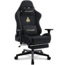 Silla de juego giratoria ergonómica con respaldo reclinable de 90° a 155° reposapiés y cojín lumbar de terciopelo sintético para oficina 4