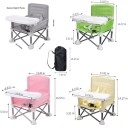 Silla infantil plegable portátil 30x31x37 cm Silla de comedor de plástico con asiento elevador Adecuada para viajes, exteriores y para comer Mobiliario infantil 2