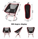 Silla Plegable Portátil 475 x 520 mm Taburete Desplegable Ligero para Viajes Asiento Exterior para Camping Pesca Senderismo Jardín 4