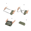 Silla plegable portátil ligera 29,5 x 28,5 x 22,5 cm Silla de camping plegable en bolsa Capacidad 180 kg Aleación de aluminio 5