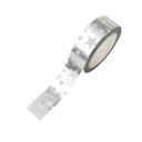 Silver Decorative Adhesive Tape with Stars for Gift Wrapping, Scrapbooking, Decoration, Notebooks, Greeting Cards, Gift Decoration and Creative 1