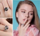 Silverring för kvinnor med Topaz 1