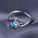 Silverring för kvinnor med Topaz 2