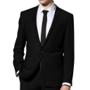 Simple Matte Black Tie 48 x 8 cm Pre-tied Tie with Zip Fastening Elegant Tie for Formal and Work Outfits 3