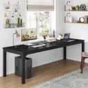 Single-Coloured Office Desk 199 cm Top and Legs in the Same Shade Workstation for Two People on Square Legs Load Capacity up to 90 kg 8