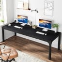 Single-Coloured Office Desk 199 cm Top and Legs in the Same Shade Workstation for Two People on Square Legs Load Capacity up to 90 kg 11