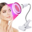 Sininen ja punainen LED-valohoitolamppu, ikääntymistä ehkäisevä, 200 LEDiä, ihon nuorennus, ryppyjen vähentäminen, 660 nm, 850 nm, säädettävä kulma, 42 x 9 cm 2